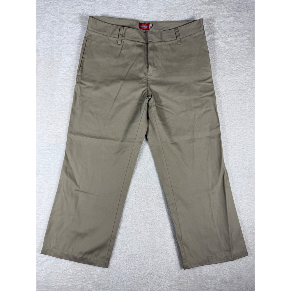 Dickies Girl Chino Pants Women‎ 11 Khaki Excellent Straight Leg Skater Workwear